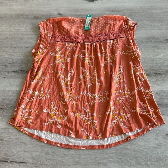 Daniel Rainn Taravel Crotchet Detail Knit Top Coral 2X STITCH FIX NWT - Picture 8 of 8